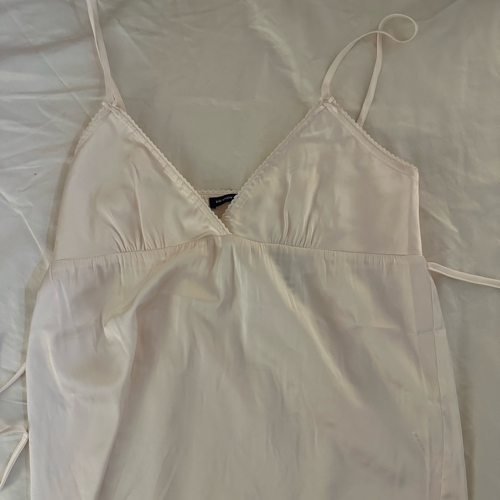 Brandy Melville light Pink silk adjustable tank